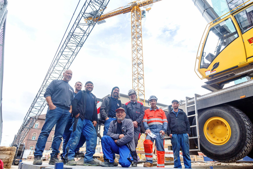 Spira erects 25 t capacity Potain MDT 569 tower crane in just two days for KIT lab construction project